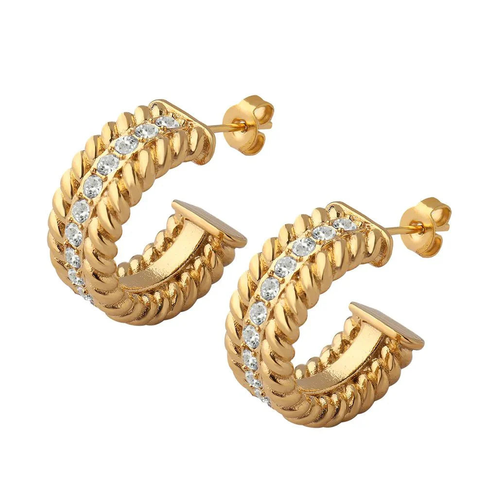 Pendientes de aro Chapados en Oro