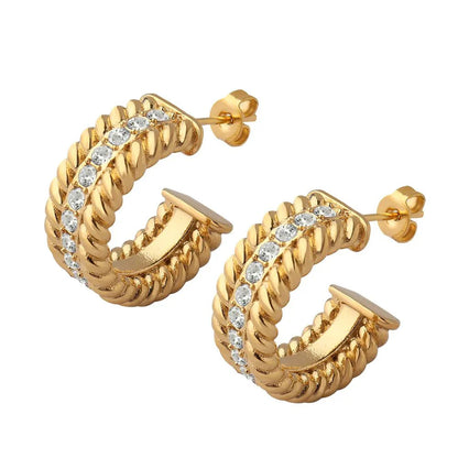 Pendientes de aro Chapados en Oro