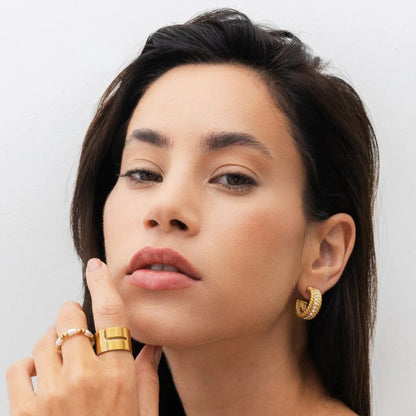 Pendientes de aro Chapados en Oro