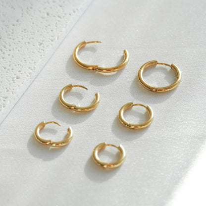 Trío de Pendientes de Aro Chapados en Oro