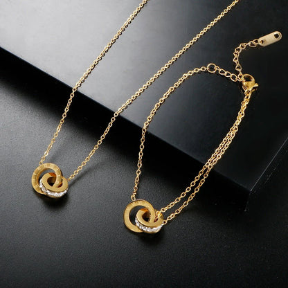 Collar Imperial Con Piedra de Circonita Chapado en Oro