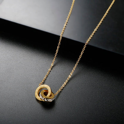 Collar Imperial Con Piedra de Circonita Chapado en Oro