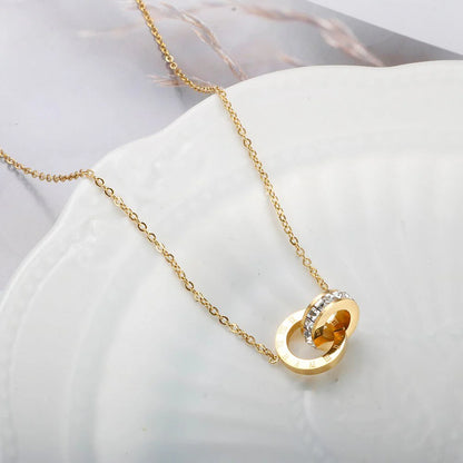 Collar Imperial Con Piedra de Circonita Chapado en Oro