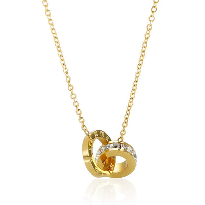 Collar Imperial Con Piedra de Circonita Chapado en Oro