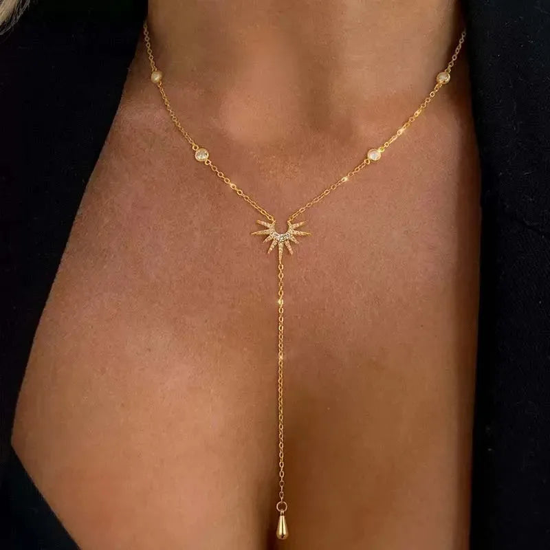 Conjunto de Collar Chapado En Oro de Milano