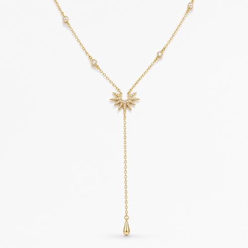 Conjunto de Collar Chapado En Oro de Milano
