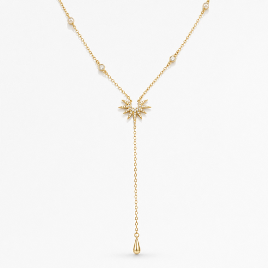 Conjunto de Collar Chapado En Oro de Milano