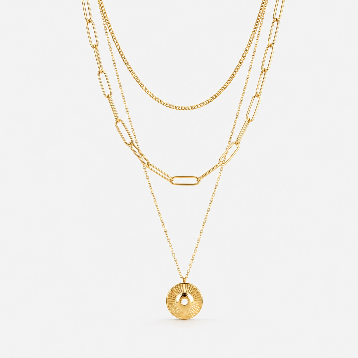 Conjunto de Collar Cleopatra Chapado en Oro