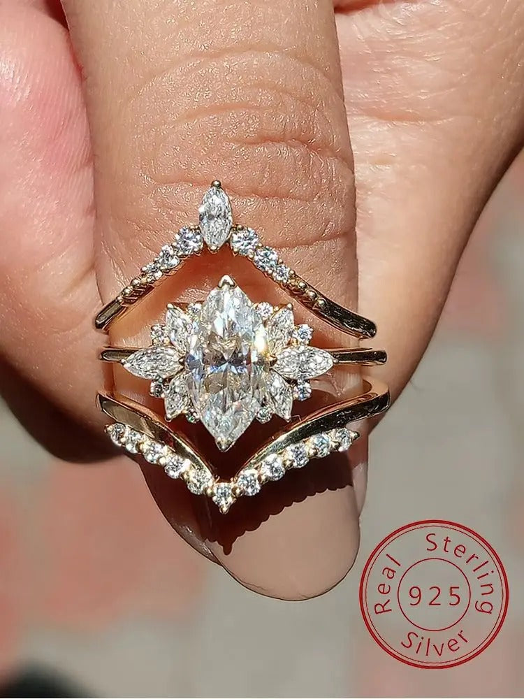 Conjunto de Anillo Triple Alexandria