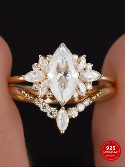 Conjunto de Anillo Doble Charlotte