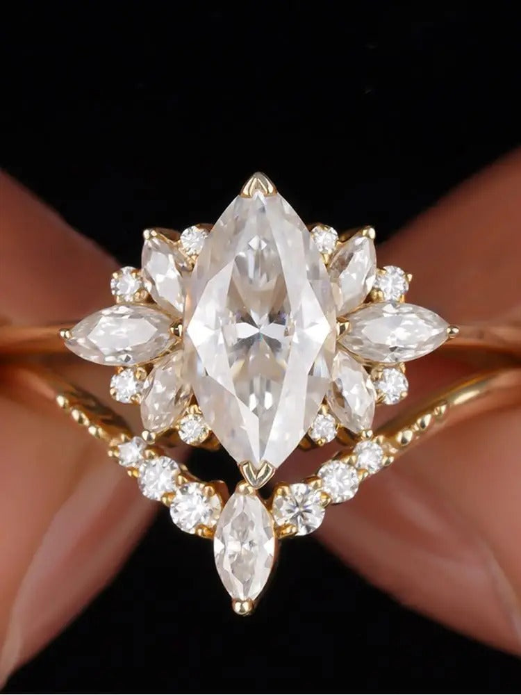 Conjunto de Anillo Doble Charlotte