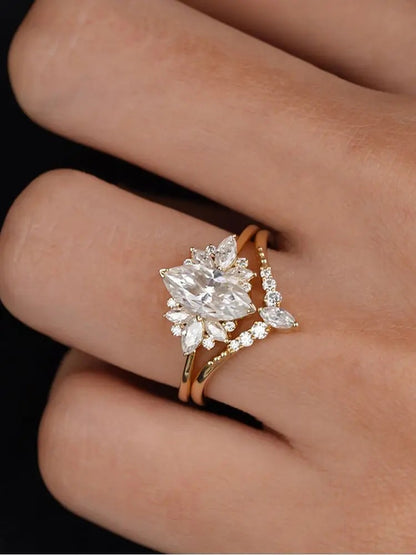 Conjunto de Anillo Doble Charlotte
