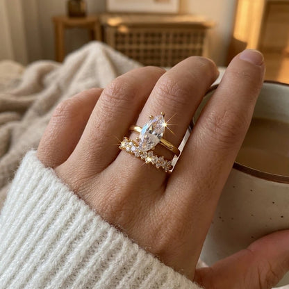 Anillo de Dubái Bañado en Oro