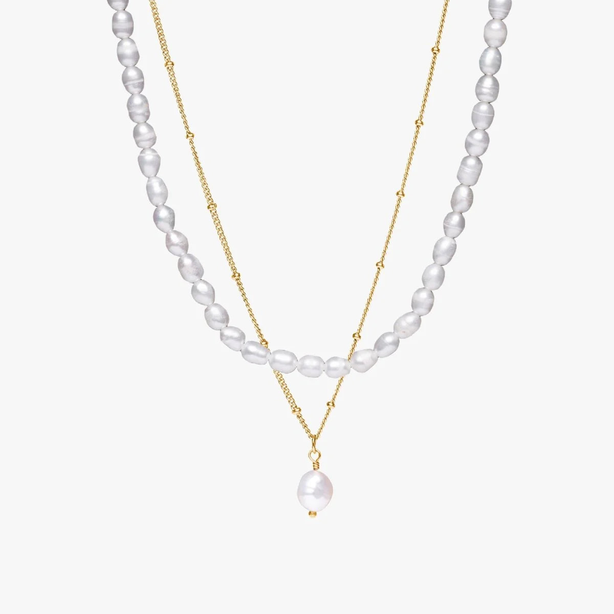 Collar Doble Aloha Mix Chapado en Oro