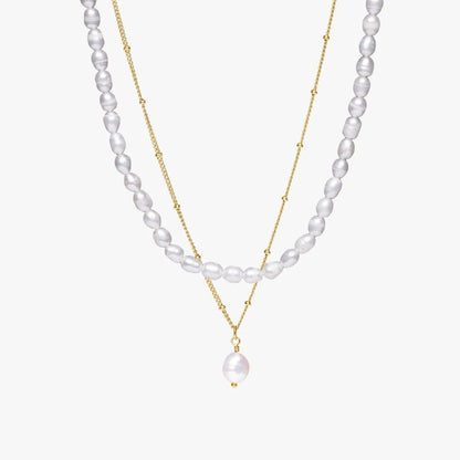 Collar Doble Aloha Mix Chapado en Oro