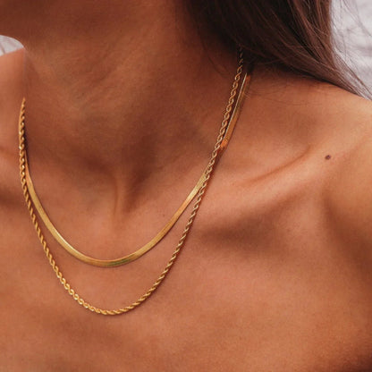 Conjunto de Collar Melina Chapado en Oro