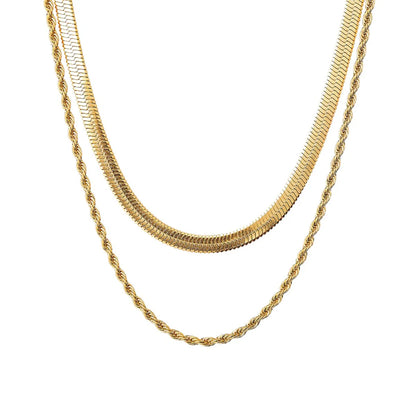 Conjunto de Collar Melina Chapado en Oro