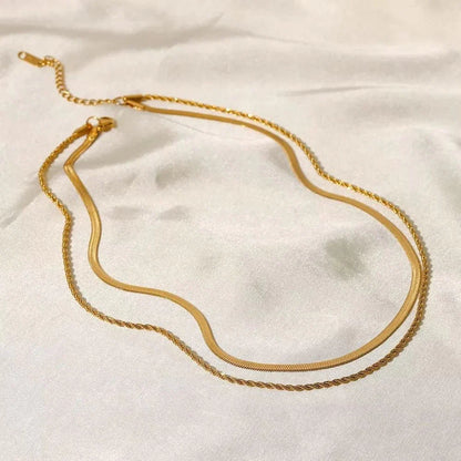 Conjunto de Collar Melina Chapado en Oro