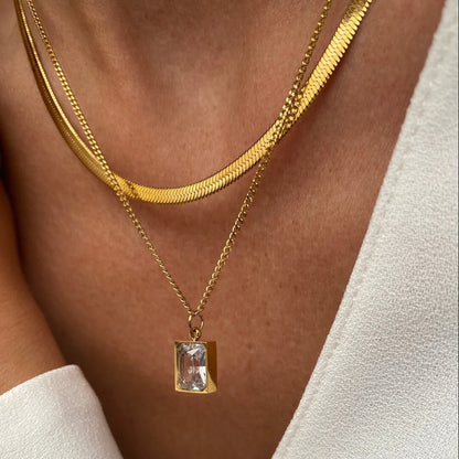 Conjunto de Collar Chapado En Oro de París