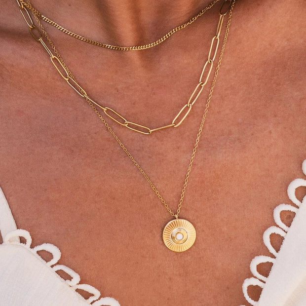 Conjunto de Collar Cleopatra Chapado en Oro