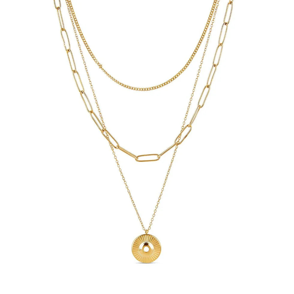 Conjunto de Collar Cleopatra Chapado en Oro
