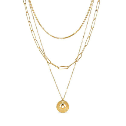 Conjunto de Collar Cleopatra Chapado en Oro