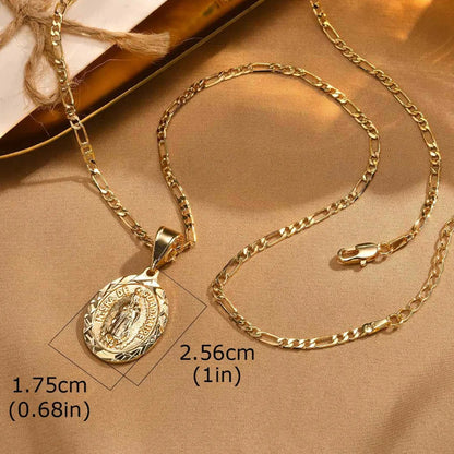 Collar de la Virgen de Guadalupe Chapado en Oro