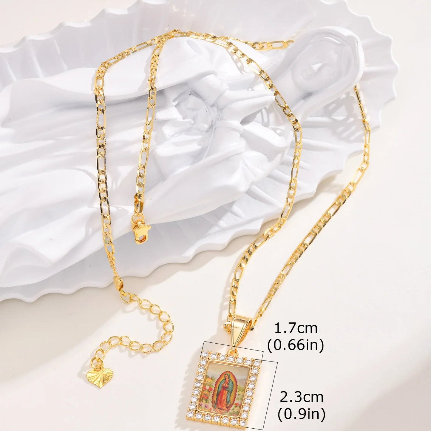 Collar de la Virgen de Guadalupe Chapado en Oro